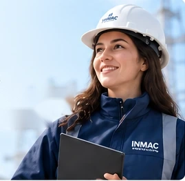 Profesional de obra con casco INMAC